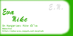 eva mike business card